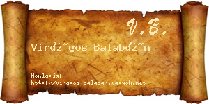 Virágos Balabán névjegykártya
